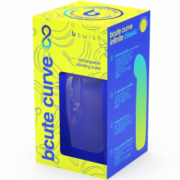 B SWISH - BCUTE CURVE INFINITE CLASSIC LIMITED EDITION RECHARGEABLE SILICONE VIBRATOR YELLOW 6